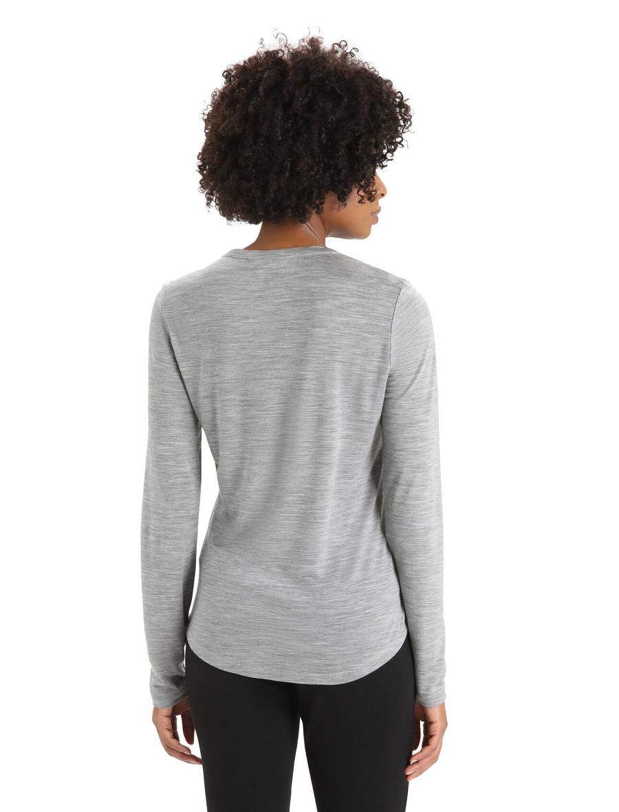 Long Sleeve Icebreaker Merino Sphere II T-Shirt Femme Grise | FR 1643AHKP